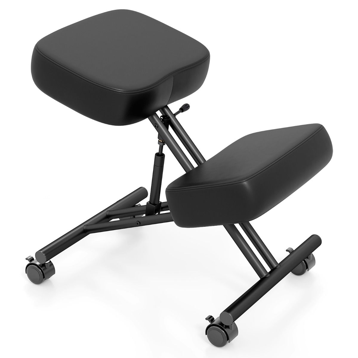 Coast Ergonomische Kniestoel - In Hoogte Verstelbaar - Met Wielen - Zwart