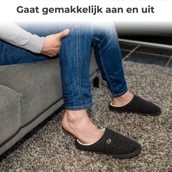 Pantoffels Heren - Sloffen - Maat 40/41 - Zwart - Anti-slip - Comfeet