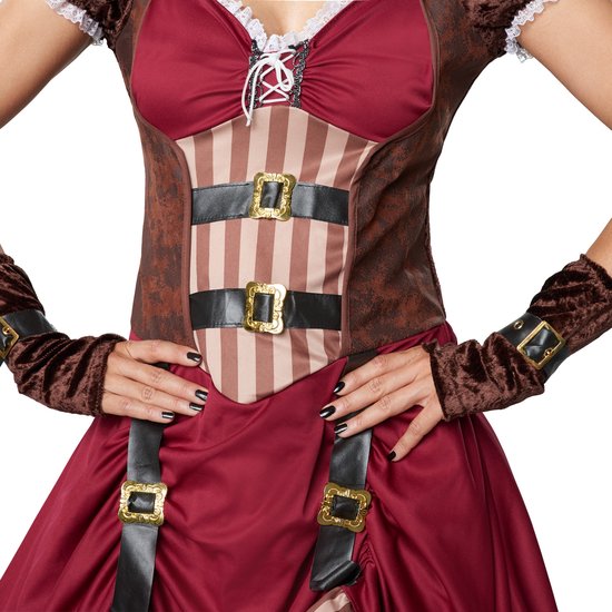 Dressforfun Steampunk edelvrouw S - verkleedkleding kostuum halloween verkleden feestkleding carnavalskleding carnaval feestkledij partykleding - 302295