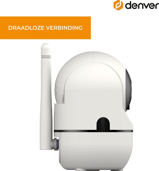 Denver Beveiligingscamera Indoor - Huisdiercamera - Wit - 9.20x7.20x16 cm