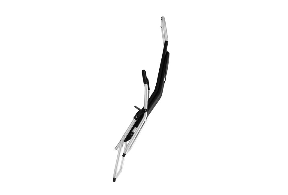 Hortensus Ligstoel - Set van 2 - Max. 110kg - 140 x 61 x 85,5cm Zwart