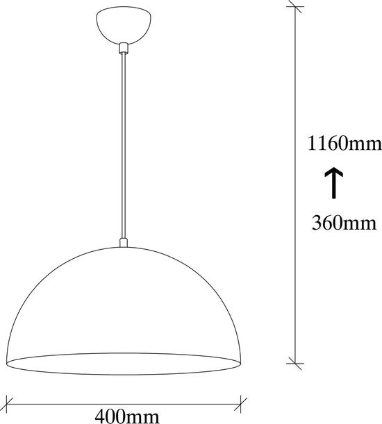 LedLoket Moderne hanglamp - 40 cm - Canti - Zwart/Goud