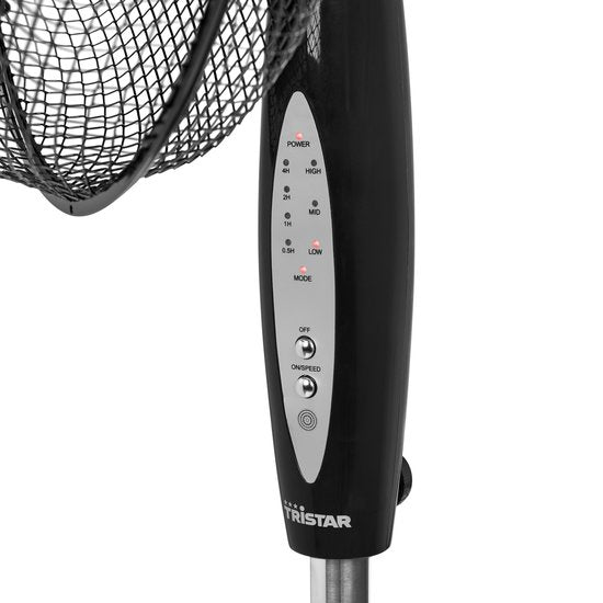 Tristar Statiefventilator 40 cm – Met Afstandsbediening & Timer – 3 Snelheden – In Hoogte Verstelbaar – VE-5899 – Zwart