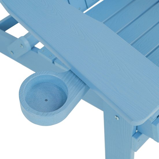 AXI Claire Adirondack Stoel Blauw – Kunststof loungestoel met armleuningen – Opklapbaar - Hoge rugleuning - Tuinstoel - 84,5 x 77 x 95,5 cm - Duurzaam & weerbestendig