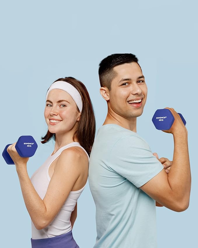 Songmics Dumbbells - 2-delig - Hex - Neopreen - Antirol