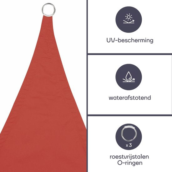 Perel Schaduwdoek - Polyester - UV-beschermend & Waterdicht - 5x5x5m - Terracotta