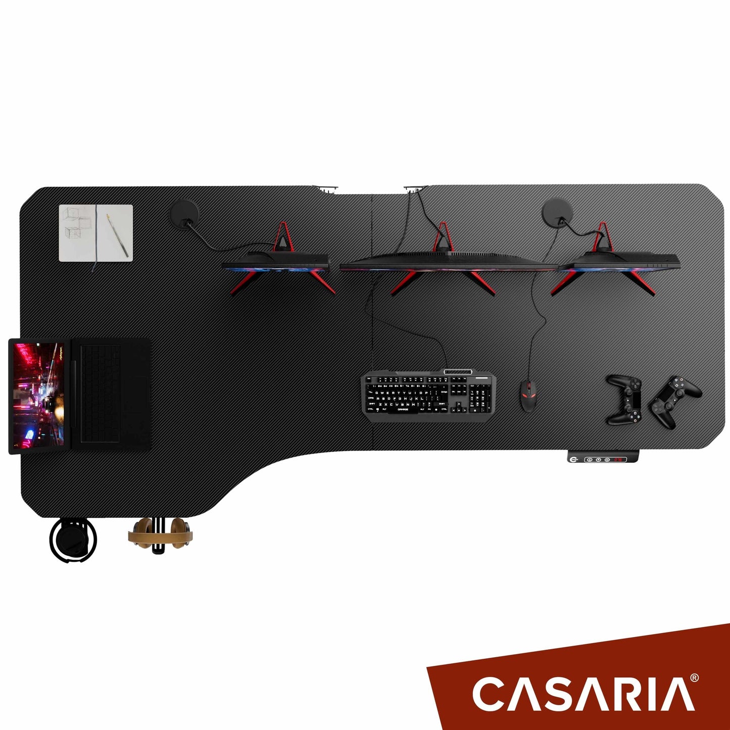 Casaria Zit Sta Bureau – Hoogte Verstelbaar Elektrisch - 160x75cm Zwart