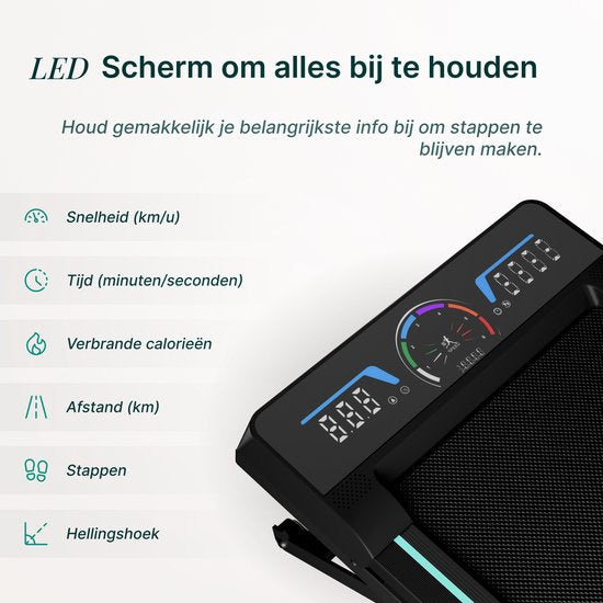 Dreaver Climb - 2 in 1 Loopband Inklapbaar 6KM/U - Inclusief App & Accessoires - Hardloopband - Treadmill - Wandelband - Walking pad - Voor Thuis