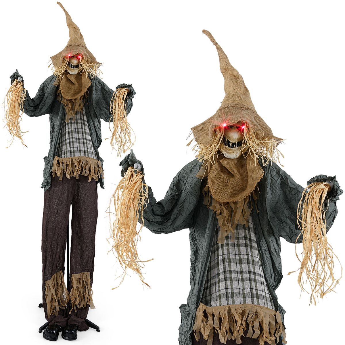 Coast Halloween vogelverschrikker - geanimeerd - geluidsgeactiveerd - lichtgevende ogen - 213 cm