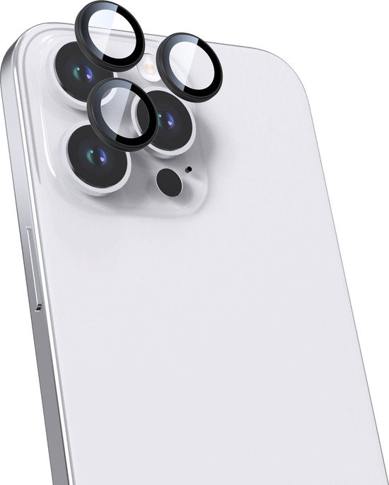 BeHello iPhone 16 Pro/16 Pro Max Camera lens protector zwart