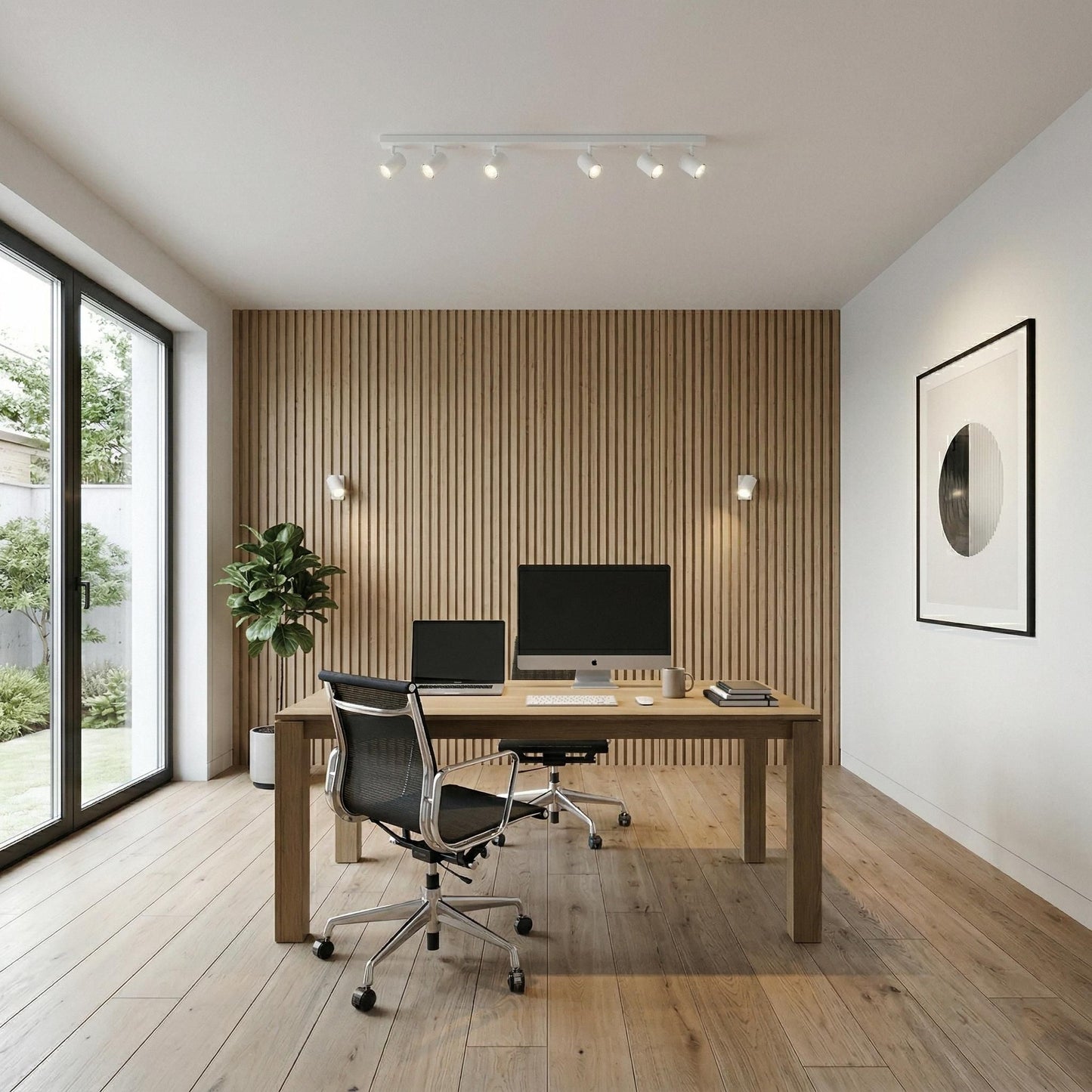 MasterLED Richi Plafondspot 6-lichts Wit GU10 - Draai- en Kantelbaar - 125,5x5,5x14,8 cm