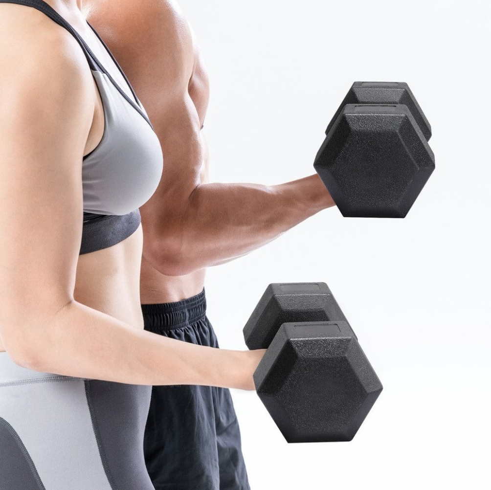 Yaheetech Dumbbell Set 20 kg - 2x 10 kg - Zwart - 34,5 x 17,5 x 15,5 cm