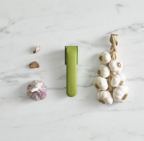 Joseph Joseph CleanForce Knoflookpers – met Reinigingstool – Vaatwasserbestendig – Groen