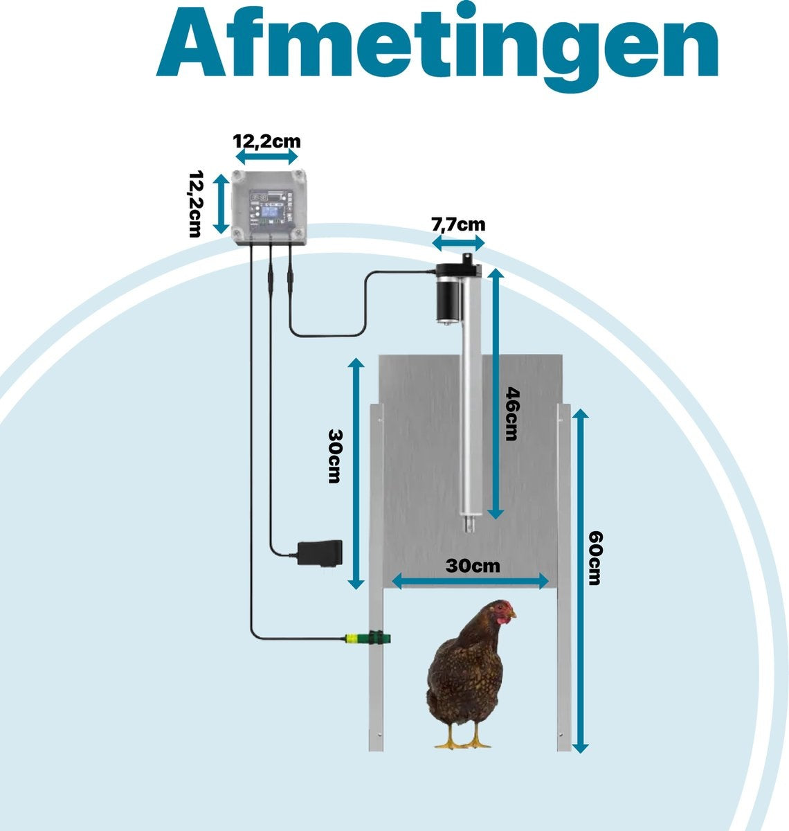 Automatische Kippendeur - Met Infraroodsensor - Automatisch Kippenluik - Hokopener voor kippen