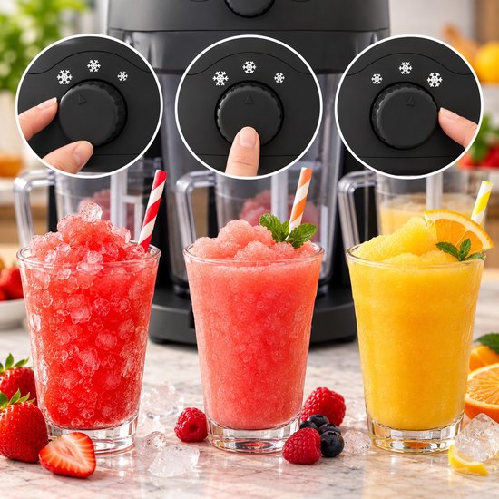 Nexxt Slushy Maker en Ice Crusher - 1 liter - 3 Maalstanden - 30W