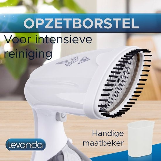 Levanda Kledingstomer – Opzetborstel & 20 min duratie – 1300 W – 15 x 12 x 29 cm – Zwart