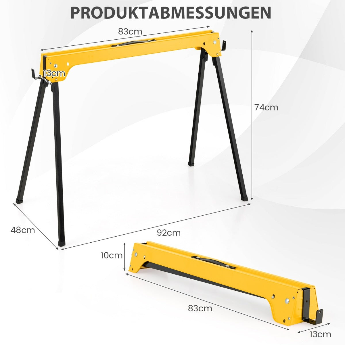 Coast 2 Stuks Inklapbare Zaagbokken Compact Elektrisch Gereedschap - 92 x 48 x 74 cm