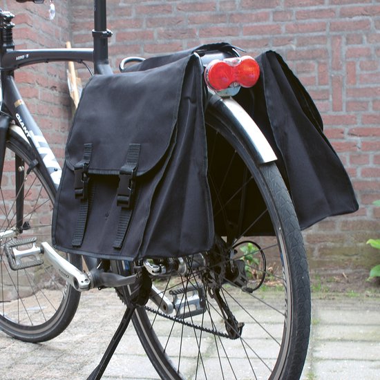 Greenlands - Dubbele Fietstas - 34 Liter - Zwart/Bruin