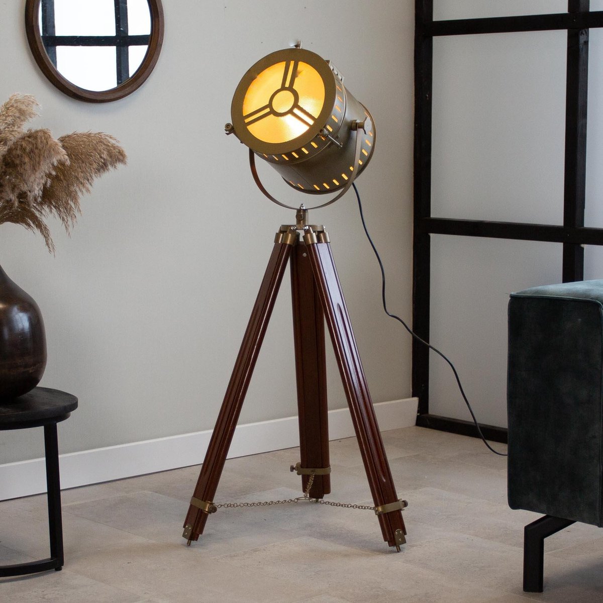 statief voor vloerlamp dover bronze - 91x15 cm - bruin