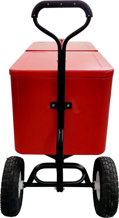AXI Bolderwagen Cooler in Rood - Bolderkar - Koeler met wielen - 76L inhoud - Koelbox met aftapkraan