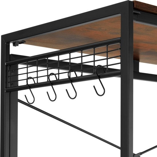 tectake® - Bureau Paterson inklapbaar 102x51x77cm - donkerbruin - 404660