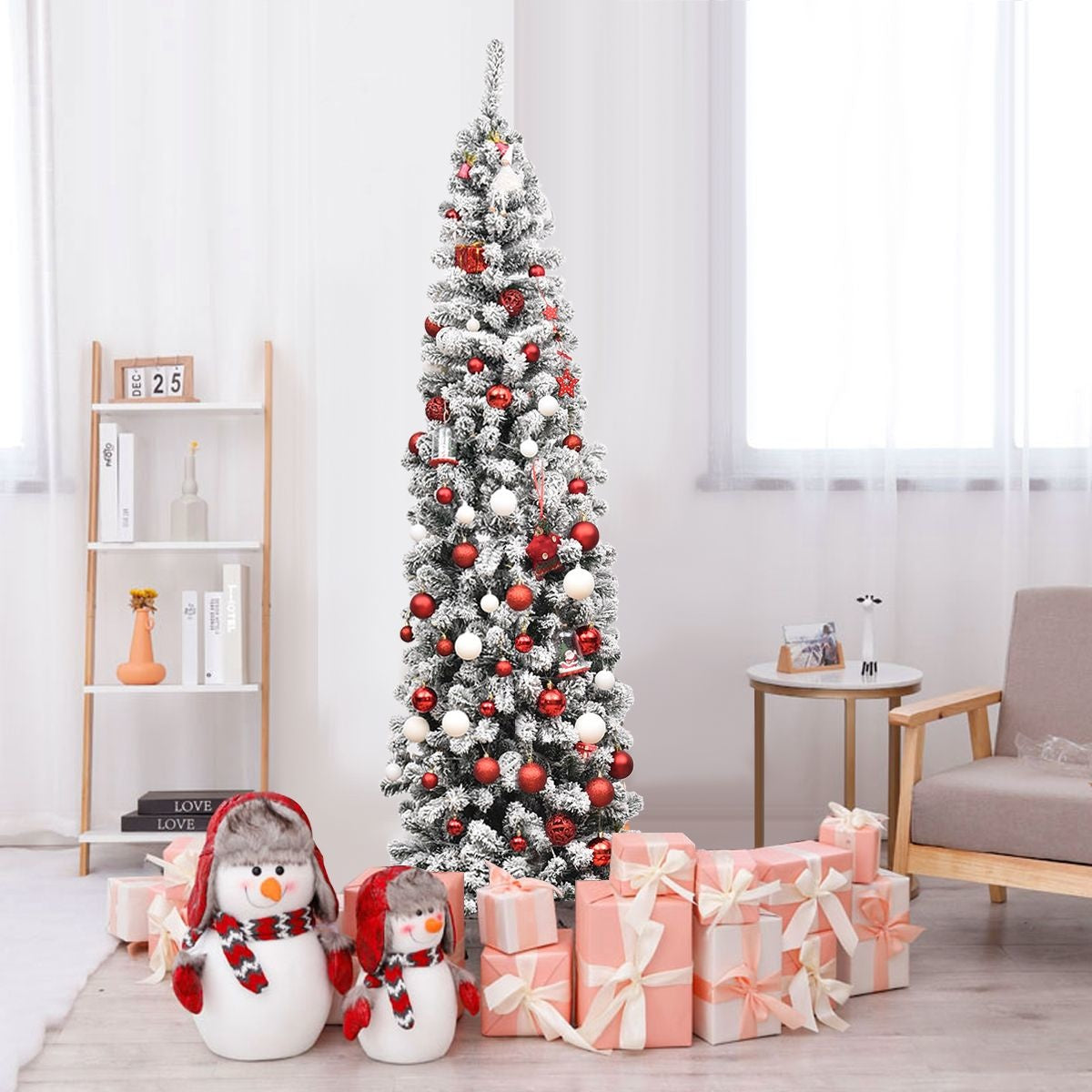Coast Kunstkerstboom MET Sneeuw EN 350 Warm Witte LED Lampjes - 225cm