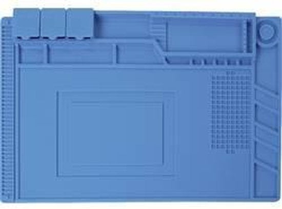 Velleman Silicone soldeermat, 450 x 300 mm, blauw