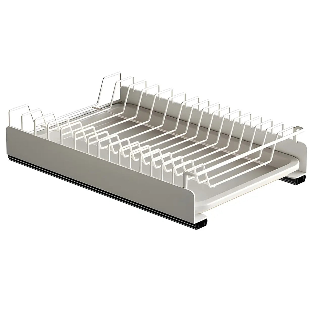 VIVREAL S3825W Uittrekbaar Afdruiprek met Lekbak - 39 x 25,2 x 8 cm