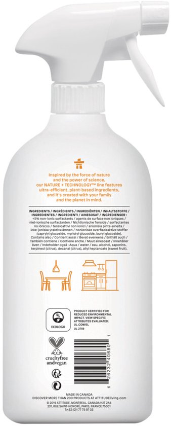 ATTITUDE Keukenreiniger Spray ECO - duurzaam
