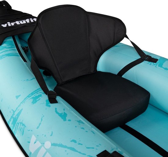 VirtuFit Kayak 335 - Turquoise - Met Kajak Zitjes en Draagtas - Geschikt voor Twee of Drie Personen - Duurzaam & Stevig - Opblaasbare Kajak - Kajak - Opblaasbare Boot