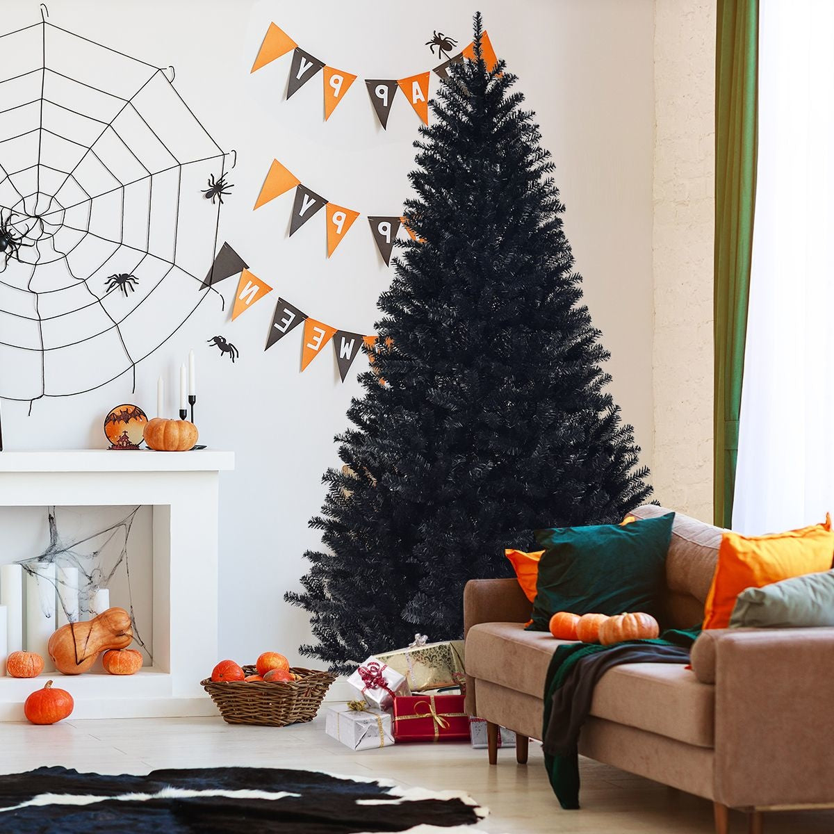 Coast Grote Kunstkerstboom Halloween - Zwart - 225 cm