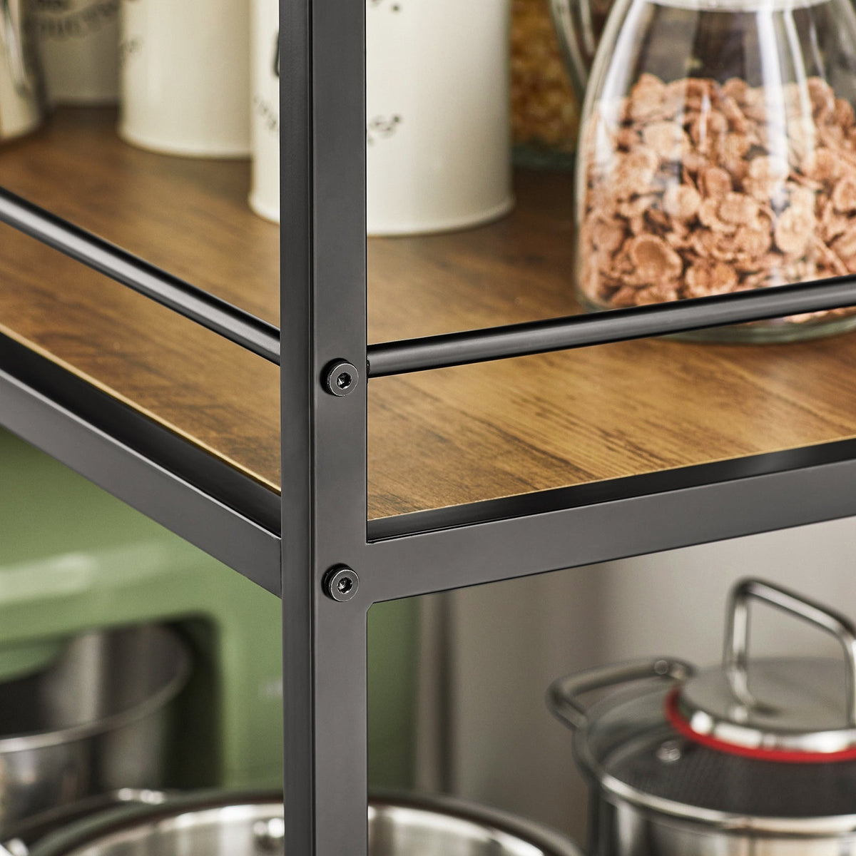 SoBuy Serveerwagen - Industrieël - Max. 75 kg - 110 x 45 x 92 cm