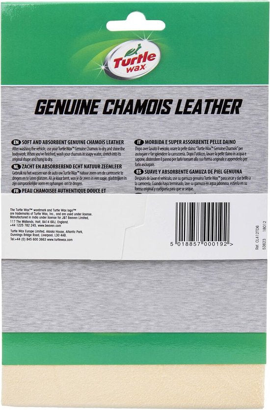 Turtle Wax CL412td Natuurzeem - Genuine Chamois Leather - Leren Zeem - Echt Leer