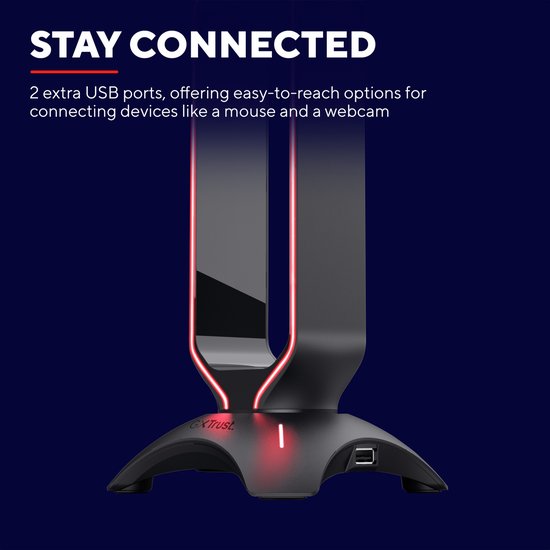 Trust GXT 265 Cintar RGB Headset Standaard - Gaming headset houder – Koptelefoon standaard – RGB-verlichting – Zwart