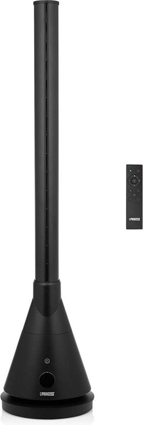 Princess Toren ventilator 348700 - Slimme verwarming & koeling toren – 2-in-1 design - App gestuurd – Timerfunctie - 102cm - Zwart