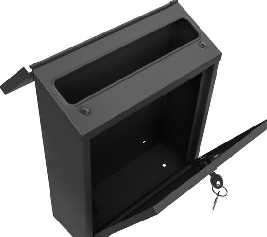 Practo Garden - Brievenbus Amsterdam - Wandbrievenbus - Zwart - 32 x 26 x 9 cm