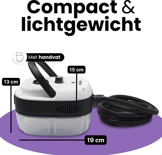 Hendriqs® XL Stoomreiniger 105 °C - 1,5L Stomer voor Keuken & Badkamer & BBQ - Handstoomreiniger Schoonmaak - Stoomapparaat Reiniger - Handstomer - Steam Cleaner Stoom - Reinigingsmachine - Draagbare Vlekkenreiniger - Stoomapparaat Badkamer