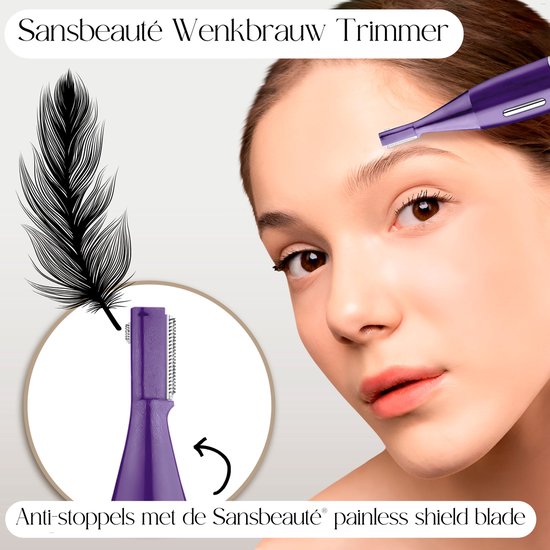 6-in-1 Bikinitrimmer - Sansbeauté® - Gezicht - Oksels - Benen - Bikinilijn - Wenkbrauw Trimmer - Gezichtsontharing Dames - Intieme Zone - Ladyshaves Bikini - Ontharingsapparaat Electrisch