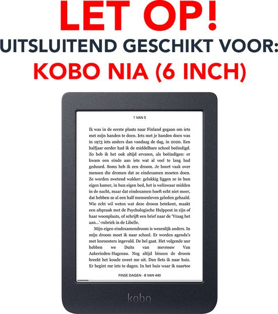 Achaté Kobo Nia Cover - Met Magnetische Sluiting en Auto Sleep Functie - Origami - Amandelbloesem van Gogh - Limited Edition - Hoge Kwaliteit