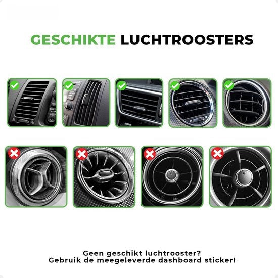 iSetchi Telefoonhouder - Qi Draadloze Oplader - 15 Watt Snellader - Ventilatierooster