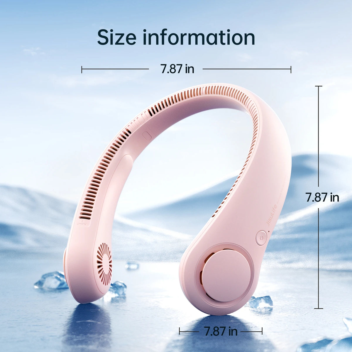 Jisulife Nekventilator Life 3 - Roze - Bladloos - 5 Standen - 4000 mAh - Tot 16 Uur - 78 Luchtopeningen - 253 g