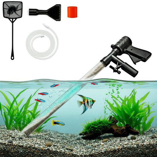 Pawesome - Aquarium stofzuiger - Bodemreiniger - Gravel cleaner aquarium - Bodemstofzuiger - Zonder batterijen