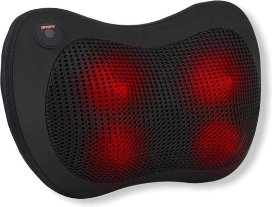 Auronic Shiatsu Massage Kussen - Elektrisch Nek en Rug Apparaat - met Warmte Functie – Zwart