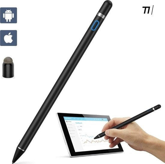 Active Stylus Pen – Universeel voor Tablets & Smartphones – Oplaadbaar via USB – Zwar