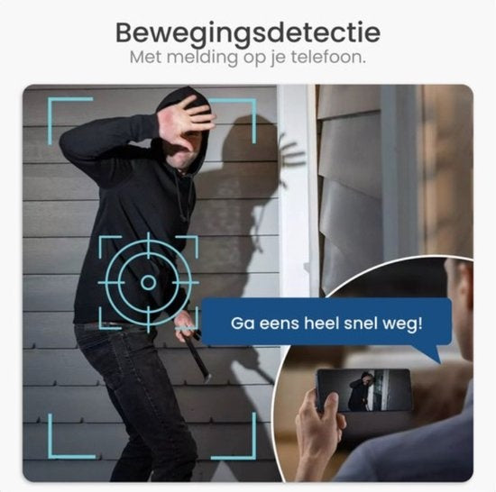 Gologi Premium Outdoorcamera - Buitencamera met Nachtzicht - Beveiligingscamera - Security Camera - 4MP - IP Camera - Geluid en Bewegingsdetectie - Met Kabel - Met Wifi en App - Zwart
