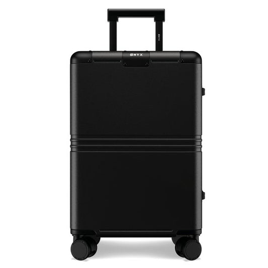 ONYX Hybrid Pro Handbagage Koffer 35 Liter - Gerecycled Polycarbonaat en Ritsloos Design - Reiskoffer met TSA slot en Spinner wielen - Lichtgewicht Trolley - Onyx Black