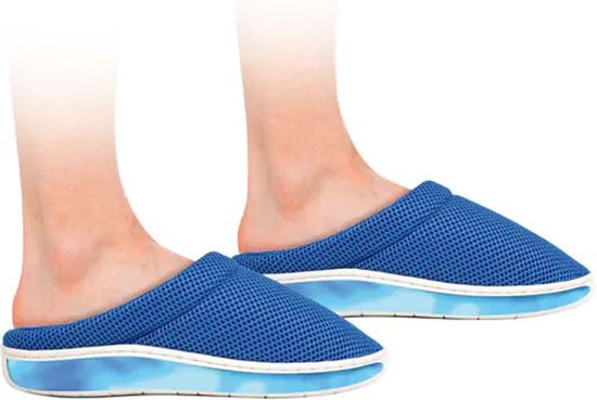 Stepluxe Gel Slippers – Anti-vermoeidheid Comfort Slippers – Blauw – Maat 41/42