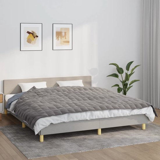 vidaXL - Verzwaringsdeken - 200x200 - cm - 13 - kg - stof - grijs