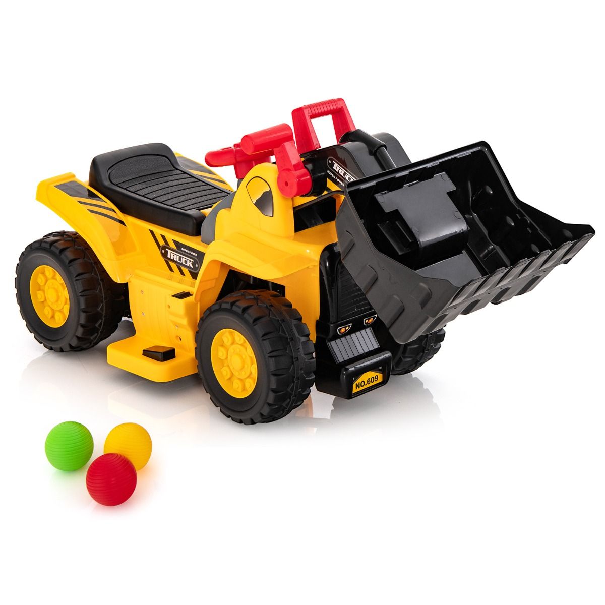 Coast Speelgoed Graafmachine Elektrisch - Max. 25 kg - 84 x 35 x 43 cm - Geel