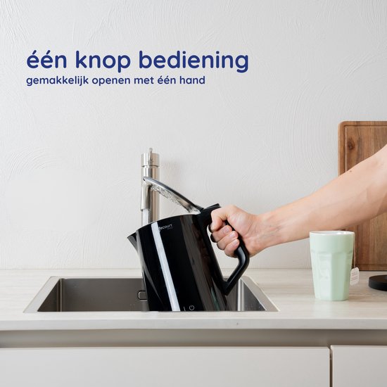 Safecourt Kitchen smart waterkoker - Warmhoudfunctie - 5 temperatuurinstellingen - 1,7 L - Zwart